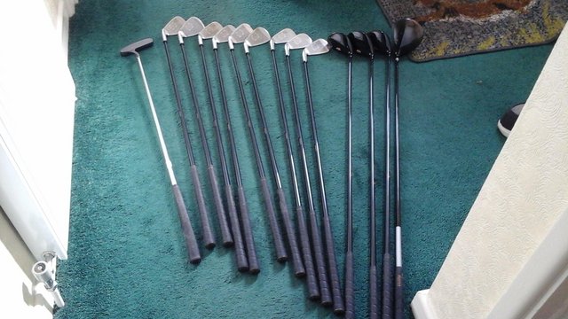 Image 1 of right handed golf clubs bag balls and ts