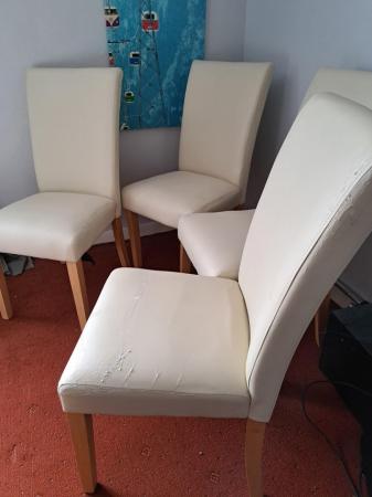 Image 1 of Faux leather dining chairs
