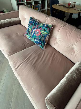 Image 1 of Sofology 4 seater dusky pink sofa