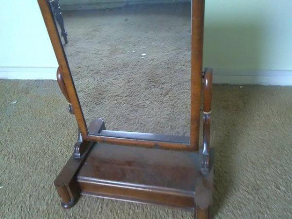 Image 2 of Antique Wooden  bedroom swing mirror