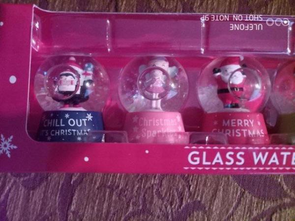 Image 2 of Pack of 6 mini snow globes, Brand New In Packaging
