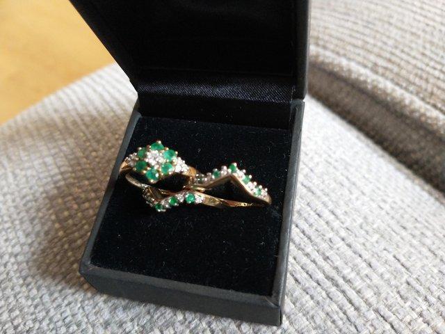 Preview of the first image of Ladies Gold  and Emerald rings.