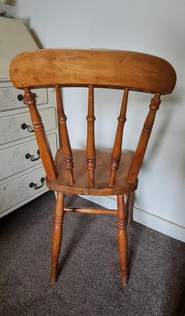 Image 2 of Vintage Elm and Beech Spindle Back Chair