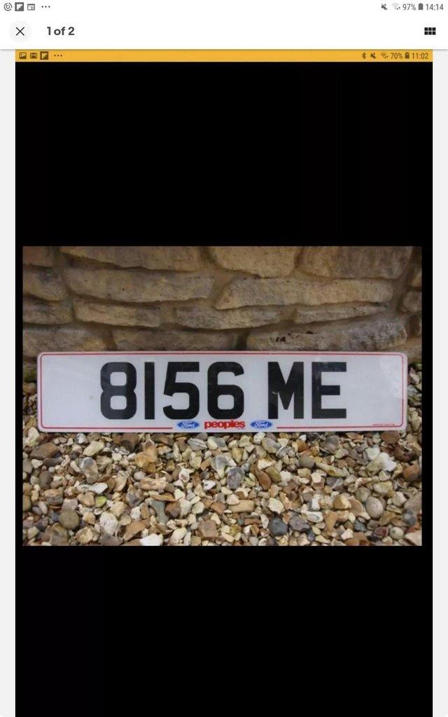 Preview of the first image of 8156 ME CHERRISHED NUMBER PLATE.
