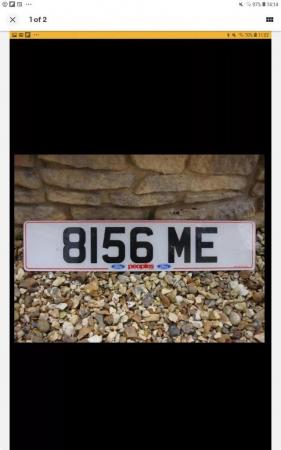 Image 1 of 8156 ME CHERRISHED NUMBER PLATE