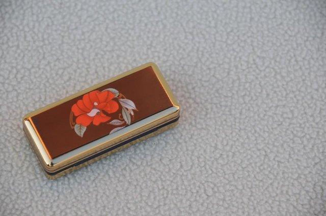 Image 2 of Rare Stratton Contact Lens Case With Enamelled Floral Design