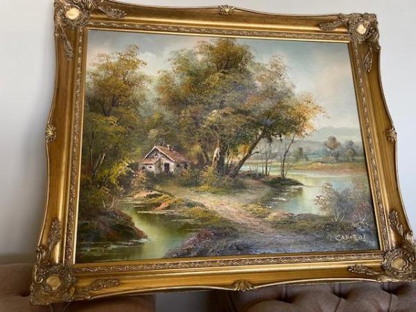 Image 2 of Scenic Oil Painting in frame
