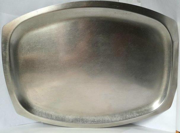 Image 2 of LARGE STAINLESS STEEL SERVING TRAY 47 x 35 cm