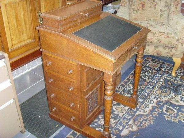 Image 9 of Antique solid Oak Victorian Davenport desk
