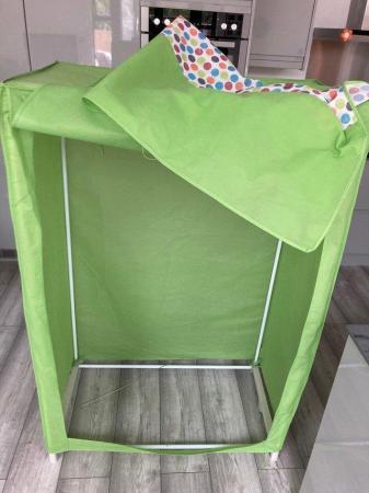 Image 2 of Green canvas wardrobe in very good condition. Reduced