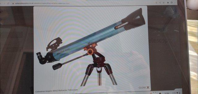 Preview of the first image of Celestron inspire 80az refractor telescope.