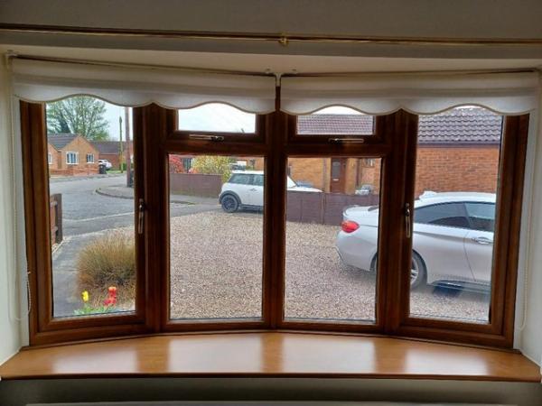 Image 2 of Pair Of Sculptured Edge Roller Blinds * Ivory Colour