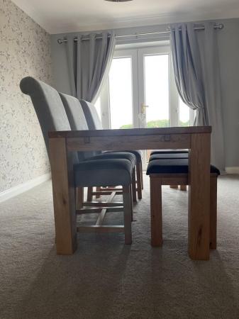 Image 2 of Barker and Stonehouse dining table with chairs and bench