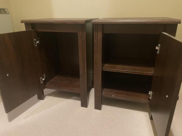 Image 3 of Bedside Tables(pair). Solid build.
