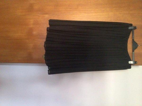 Image 1 of Skirt, pleated, black and white