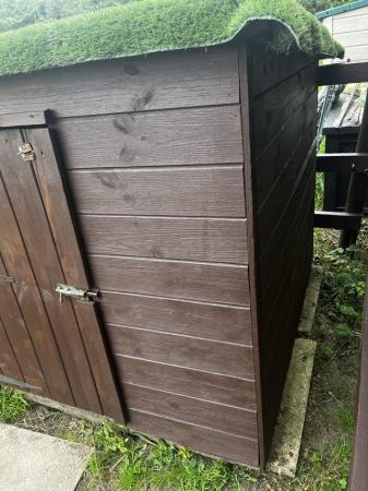 Image 5 of 51 x 59 inch brown wooden shed