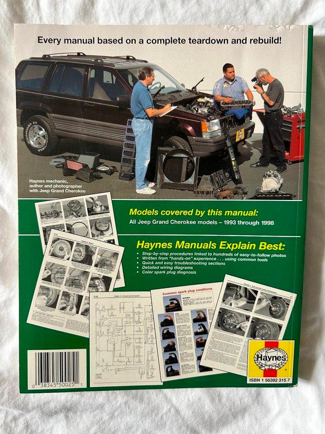 Preview of the first image of Jeep Grand Cherokee Haynes car manual.