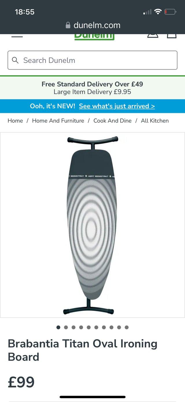 Preview of the first image of Brabantia ironing board brand new.
