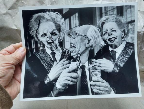 Image 2 of Margaret & Denis Thatcher Spitting Image Glossy Photograph