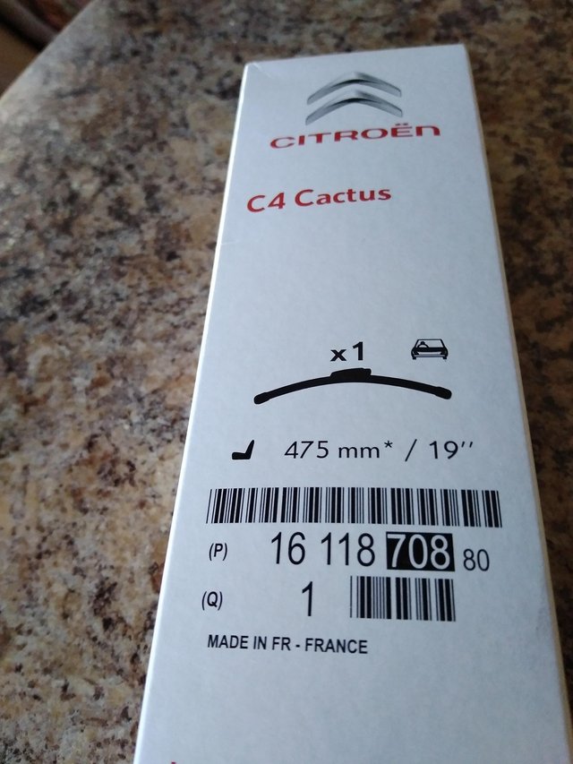 Preview of the first image of Citroen C4 cactus front wiper blades new.
