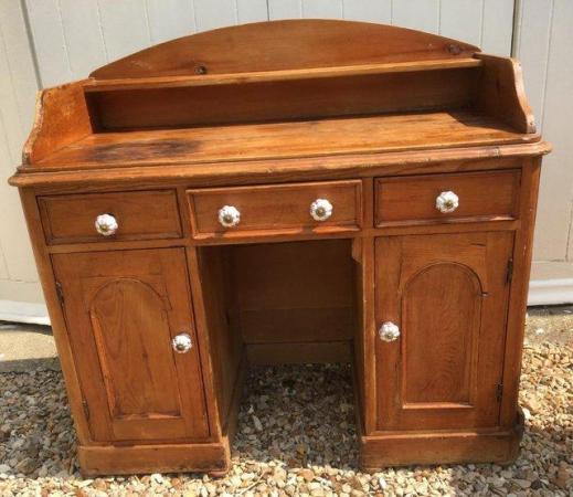 Image 1 of Attractive Small Antique Pine Desk