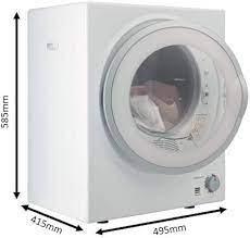 Image 1 of COOKOLOGY 2.5KG WHITE NEW VENTED MINI TUMBLE DRYER-FAB
