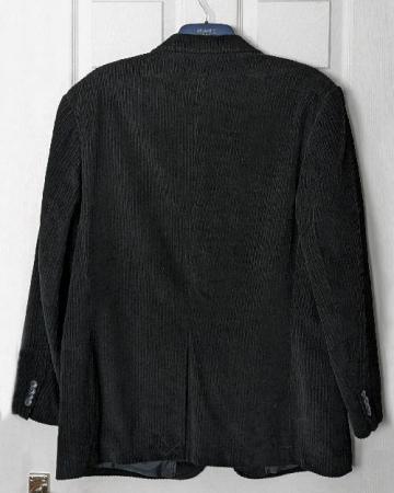 Image 2 of Smart Mens Black Corduroy Jacket - Size 40S    B29