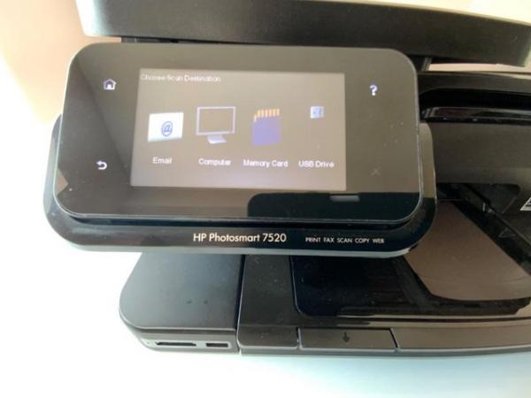 Image 11 of Hewlett Packard 7520 Wi-Fi printer, touchscreen.