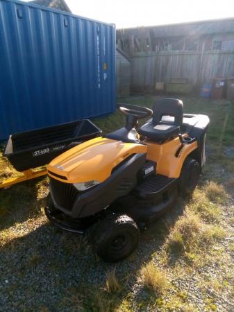 Image 1 of Lawnmower Tractor with Trailer For Sale - Stigna Estate