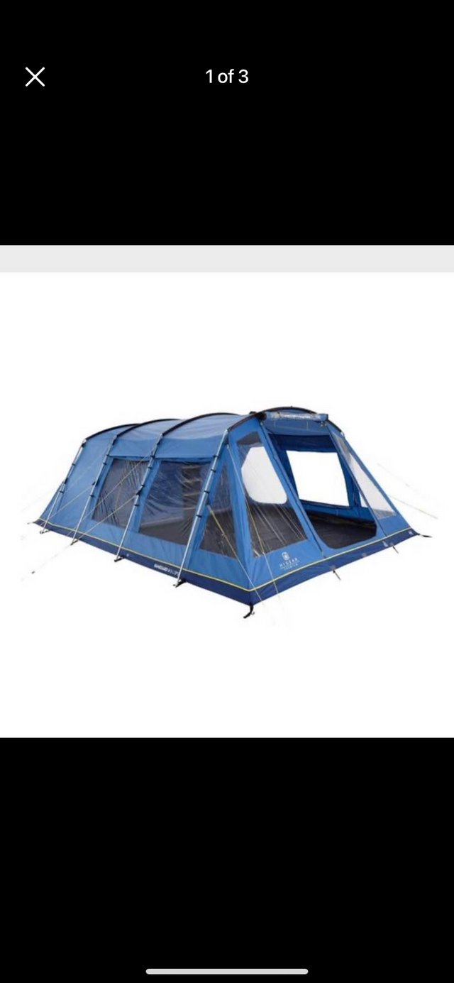 Preview of the first image of Vanguard 6 man tent with carpet.