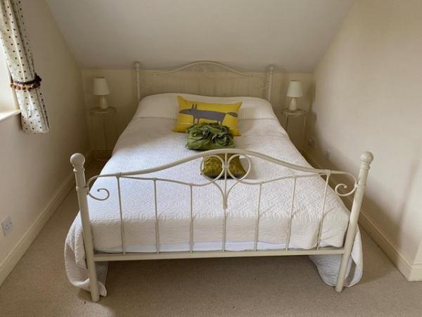 Image 1 of DOUBLE BED FOR SALE, WHITE METAL