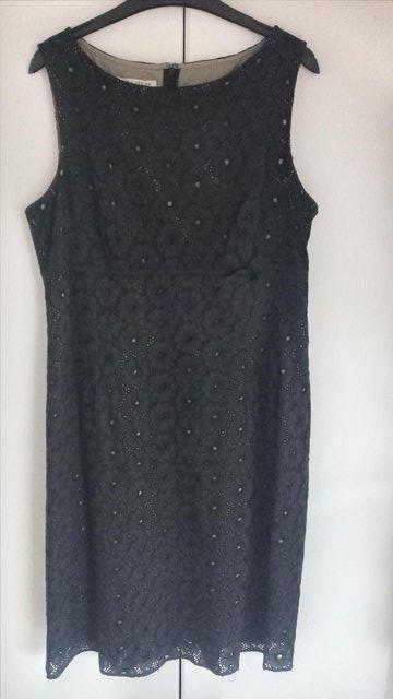 Preview of the first image of Black cocktail dress, Laura Ashley, size 14.