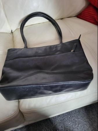 Image 1 of Black leather shoulder Handbag