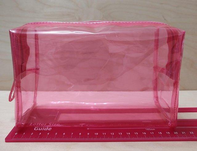 Preview of the first image of Marks and Spencer Pink Zipped Makeup Wash Bag Collect Post.