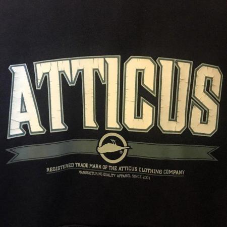 Image 3 of ATTICUS BLACK hoodie, pocket. Cotton. S. Chest approx 40-42"