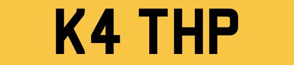 Image 1 of K4THP KATH Number Plate Private Personalised Registration