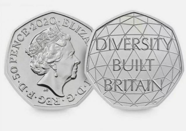 Image 1 of Rare 2020 Diversity Built Britain 50p Coin