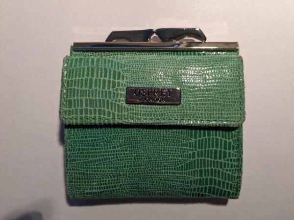 Image 1 of Osprey London Ladies Leather Green Clasp Purse