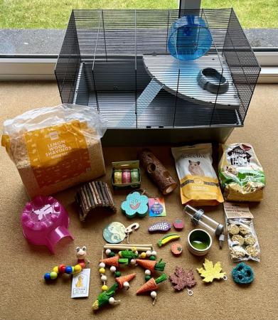 Image 1 of Hamster Cage (XL) with accessories