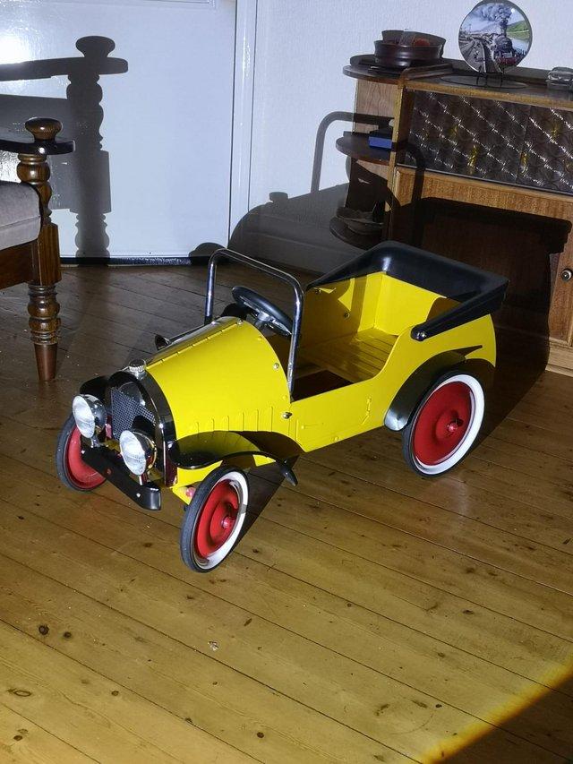 Preview of the first image of Child's toy pedal car bit like Brum on tv.