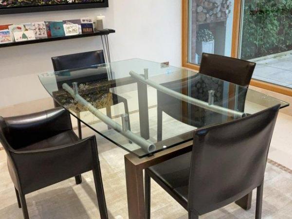 Image 2 of Glass dining table, contemporary style