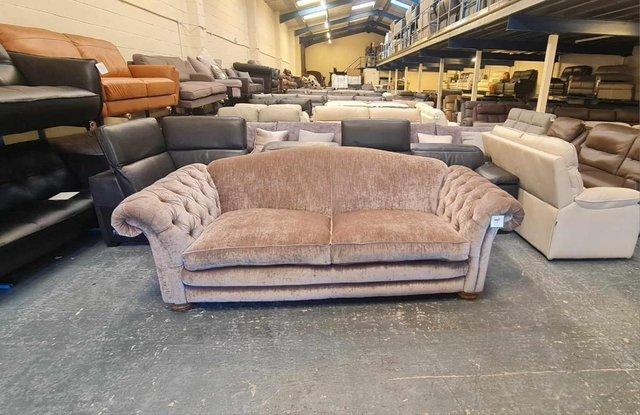 Image 8 of Ex-display Loch Leven mink fabric 4 seater sofa