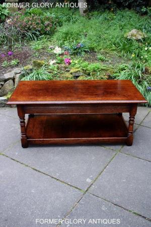 Image 11 of A TITCHMARSH AND GOODWIN STYLE OAK TWO DRAWER COFFEE TABLE