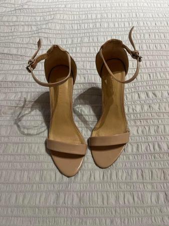 Image 2 of Nude stiletto 2 part  sandals size 5