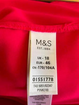 Image 3 of M&S pink Blouse size 18 short sleeve