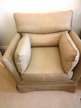 Image 1 of Single seater Sofa upholstered withwheels