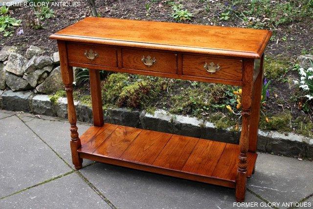 Image 70 of SOLID OAK HALL LAMP PHONE TABLE SIDEBOARD DRESSER BASE STAND