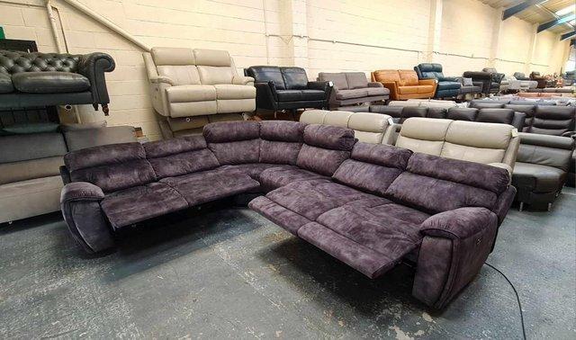 Image 4 of Radley Decent charcoal fabric electric recliner corner sofa