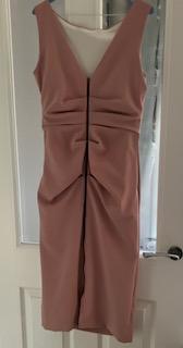 Image 2 of Kevan Jon Blush ruched dress/cape Size 14 never been worn