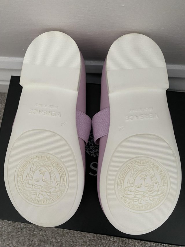 Preview of the first image of Brand new girls Versace Shoes UK 7 EU 24.